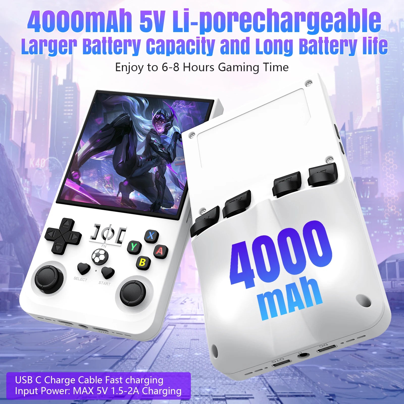 Open Source R36MAX Retro Handheld Game Console 64/128G 18000+Game RK3326 Chip Portable Pocket Game Player 4‘’Screen Game Console