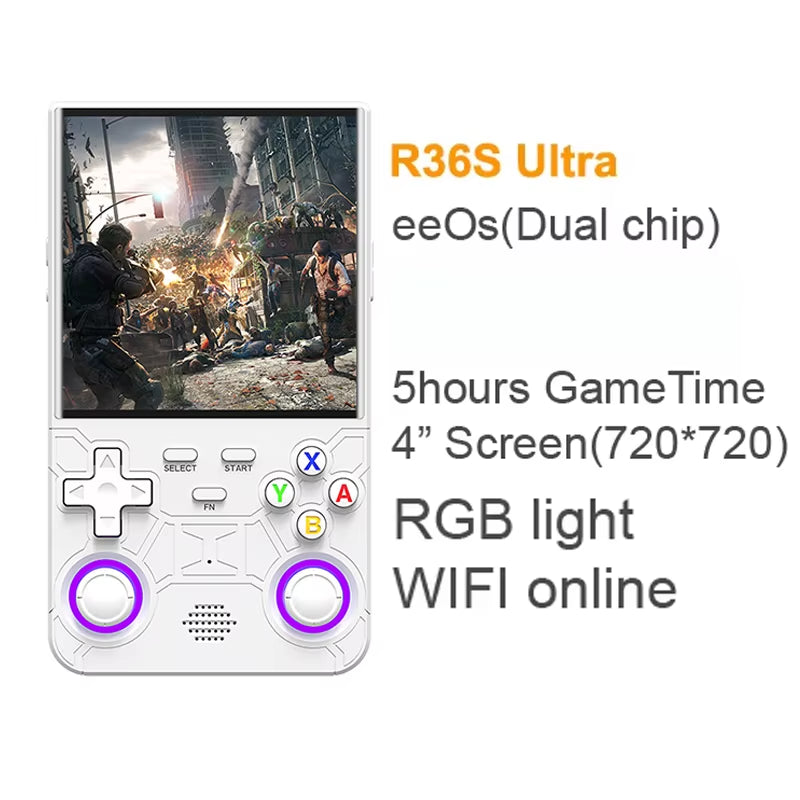 JSGAMING Arkos R36S Ultra R36 Max Pro Retro Handheld Game Console Linux 128Gb Handheld Game Players Video Gaming Controller 4.0"