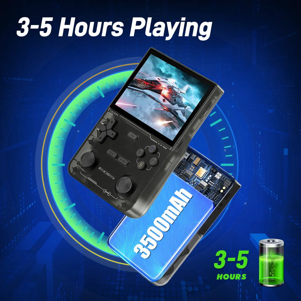 K36 3.5Inch IPS Screen Handheld Game Console 64GB Memory Classic Games Portable Handheld Open Source Game Console