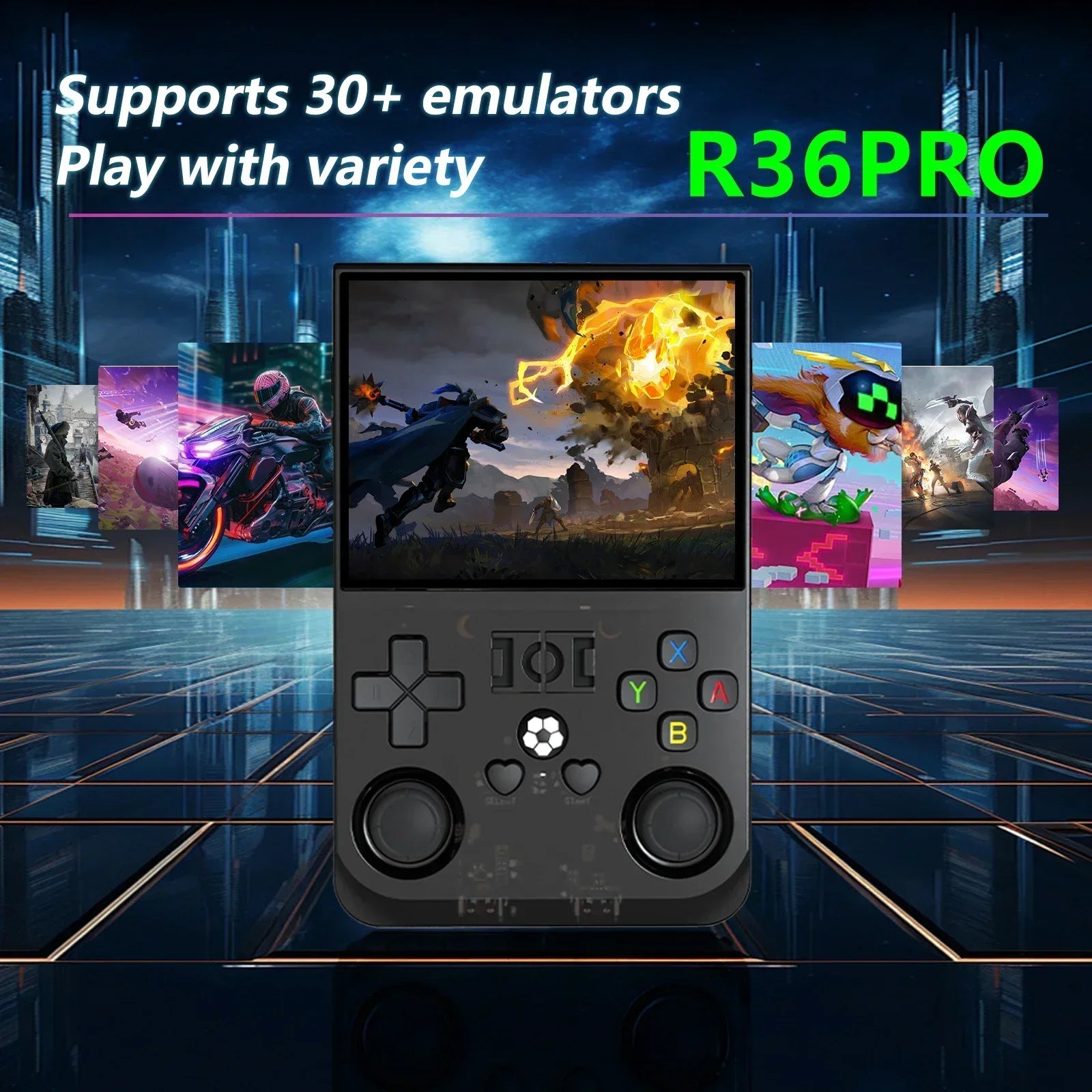 Gamezgadget Retro Handheld Video Game Console Linux System 3.5 Inch IPS Screen Portable Pocket Video Player 64GB 128GB Game Player
