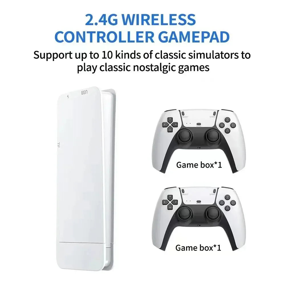 128G Game Stick M15 4K Video TV Game Console Wireless Gamepads Video Game 64G 40000+/50000+ Classic Arcade Games HD Two-Player