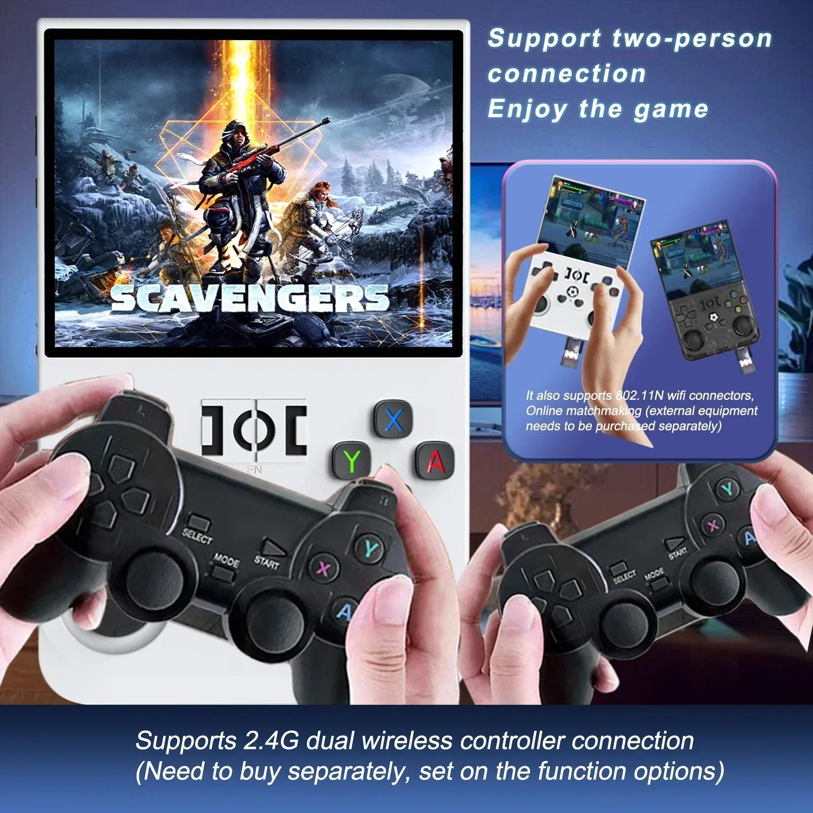 Gamezgadget Retro Handheld Video Game Console Linux System 3.5 Inch IPS Screen Portable Pocket Video Player 64GB 128GB Game Player