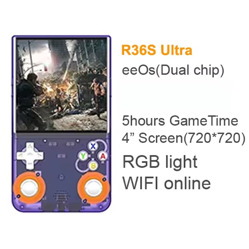JSGAMING Arkos R36S Ultra R36 Max Pro Retro Handheld Game Console Linux 128Gb Handheld Game Players Video Gaming Controller 4.0"