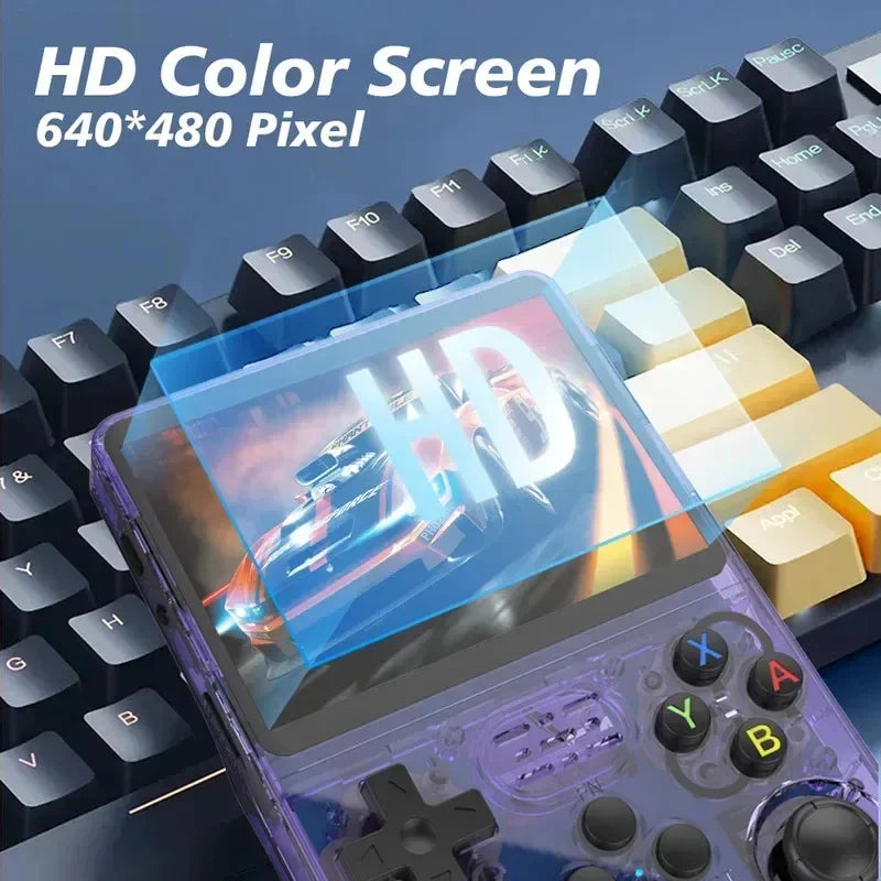 128G R36S Retro Handheld Video Game Console Linux System 3.5 Inch IPS Screen R35S Pro Portable Pocket Video Player 64GB Games