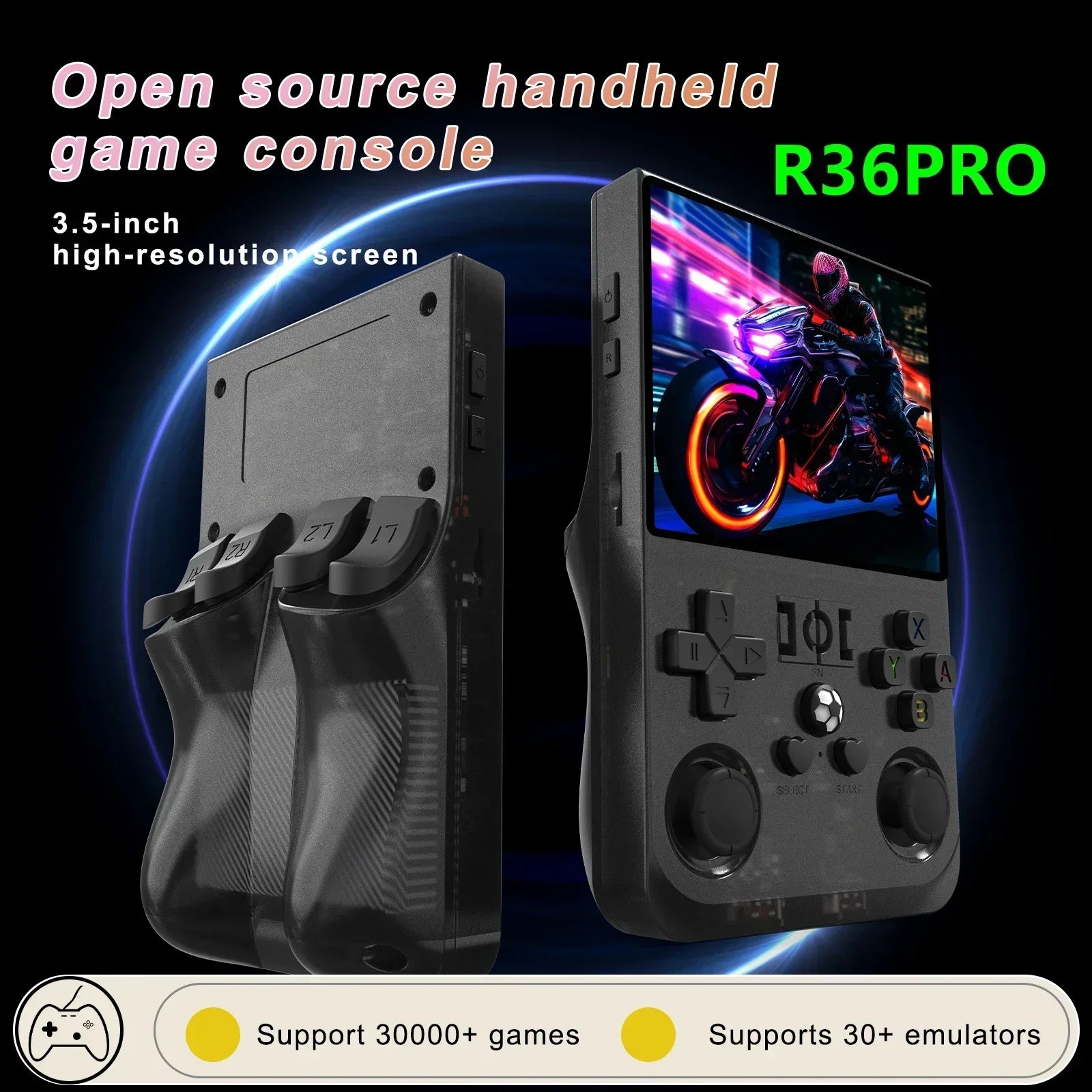 Gamezgadget Retro Handheld Video Game Console Linux System 3.5 Inch IPS Screen Portable Pocket Video Player 64GB 128GB Game Player